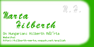 marta hilberth business card